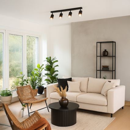 Точковий світильник PIPE 4xGU10/10W/230V чорний