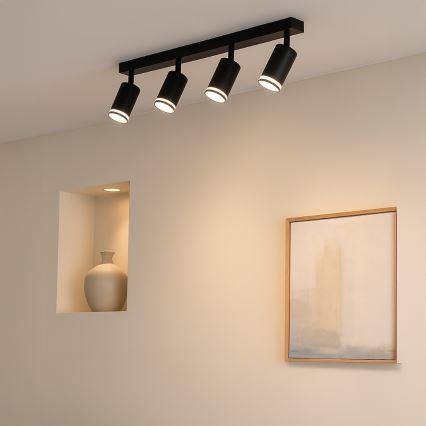 Точковий світильник PIPE 4xGU10/10W/230V чорний