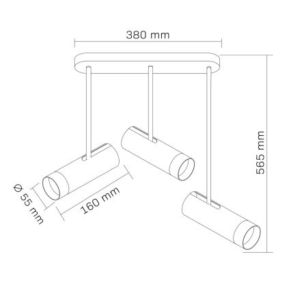 Точковий світильник PORTO 3xGU10/10W/230V білий