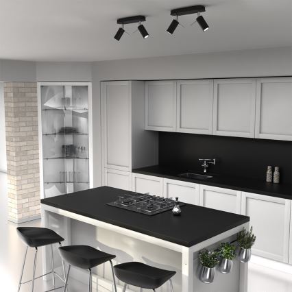 Точковий світильник PRESTON 2xGU10/40W/230V чорний