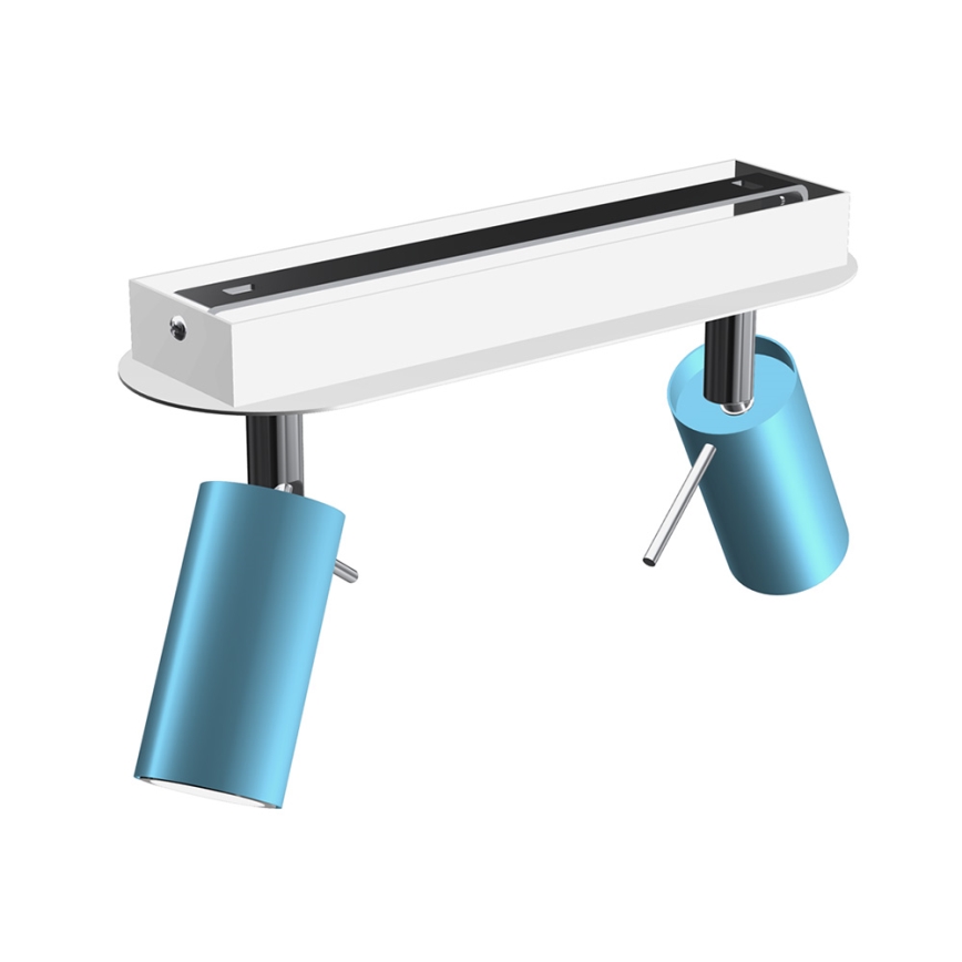 Точковий світильник PRESTON 2xGU10/40W/230V синій