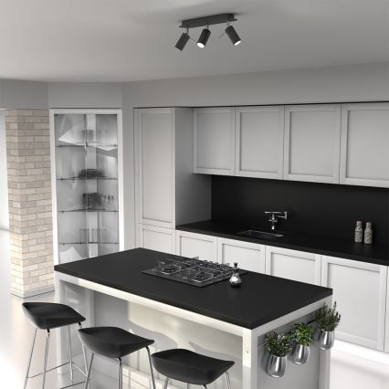 Точковий світильник PRESTON 3xGU10/40W/230V чорний