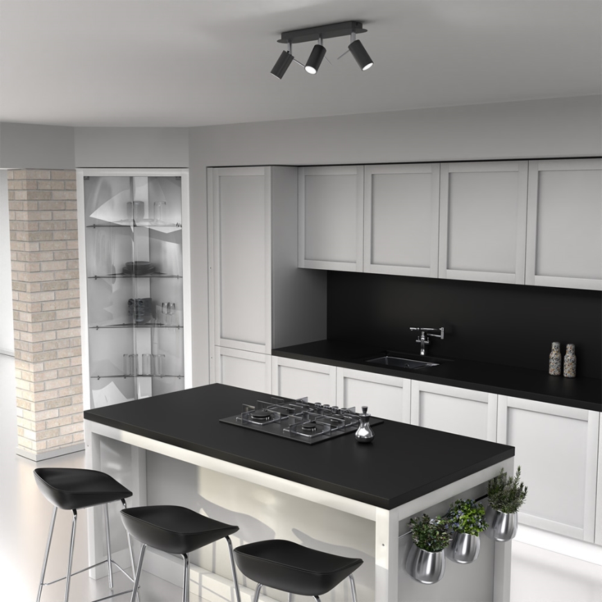 Точковий світильник PRESTON 3xGU10/40W/230V чорний