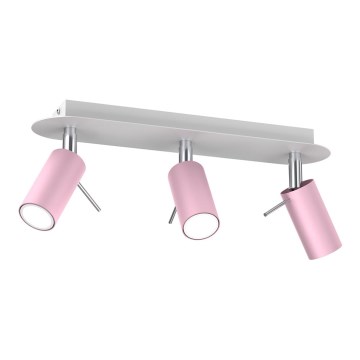 Точковий світильник PRESTON 3xGU10/40W/230V рожевий