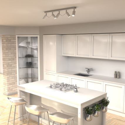 Точковий світильник PRESTON 5xGU10/40W/230V білий/хром