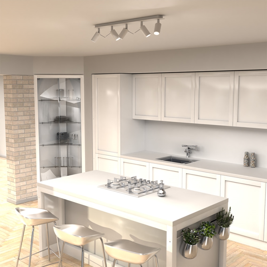 Точковий світильник PRESTON 5xGU10/40W/230V білий/хром