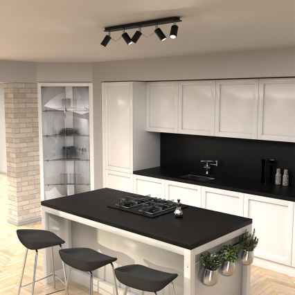 Точковий світильник PRESTON 5xGU10/40W/230V чорний