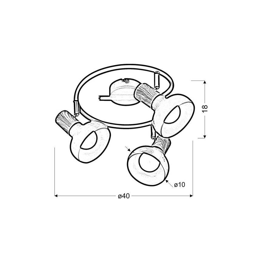 Точковий світильник PUERTO 3xE14/40W/230V