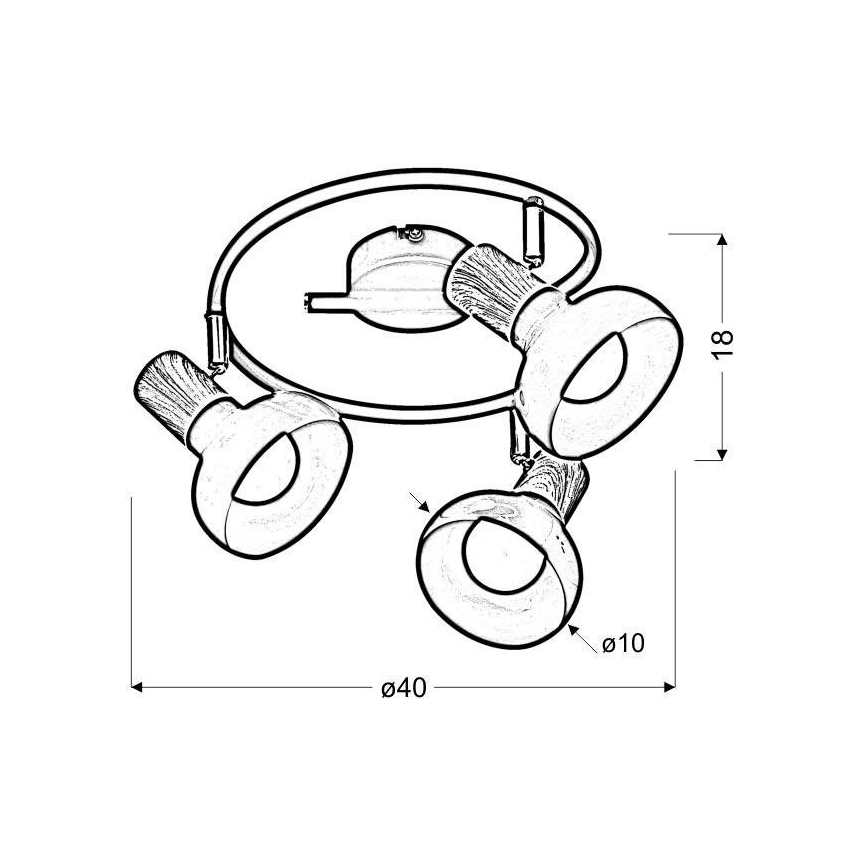 Точковий світильник PUERTO 3xE14/40W/230V
