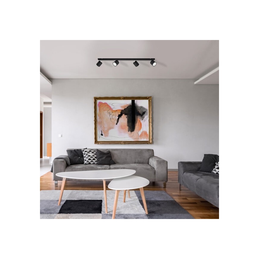 Точковий світильник PUNTA 4xGX53/10W/230V чорний