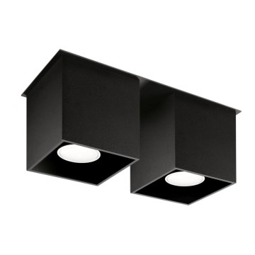 Точковий світильник QUAD 2 2xGU10/40W/230V чорний