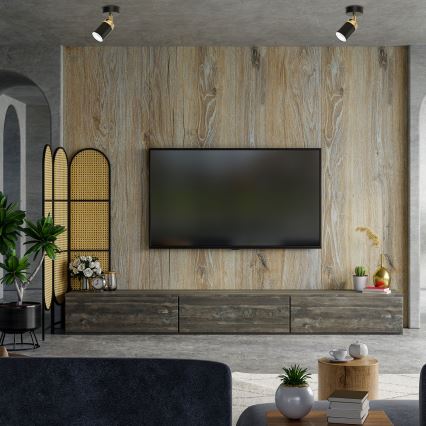 Точковий світильник RENO 1xGU10/8W/230V чорний/золотий