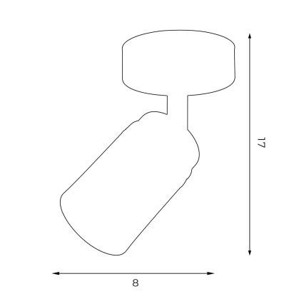 Точковий світильник RENO 1xGU10/8W/230V чорний/золотий