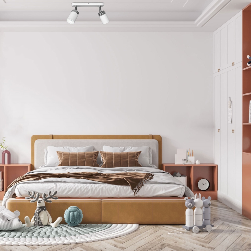 Точковий світильник RENO 2xGU10/8W/230V білий/глянцевий хром