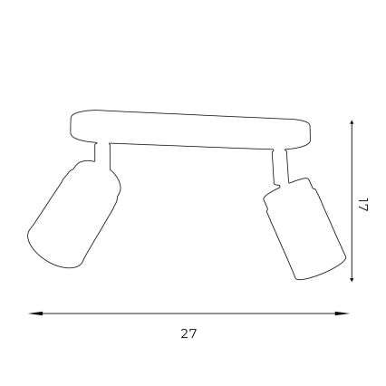 Точковий світильник RENO 2xGU10/8W/230V білий/золотий