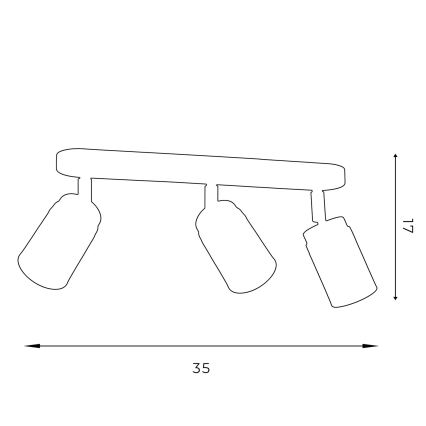 Точковий світильник RENO 3xGU10/8W/230V білий/золотий