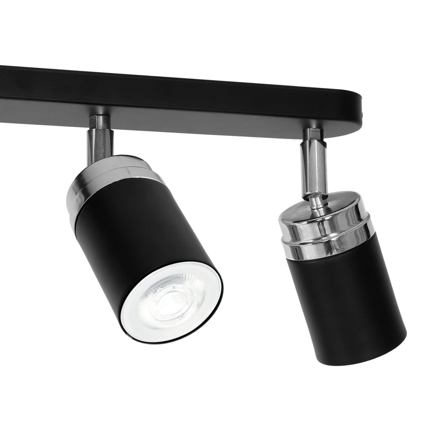 Точковий світильник RENO 3xGU10/8W/230V чорний/глянцевий хром