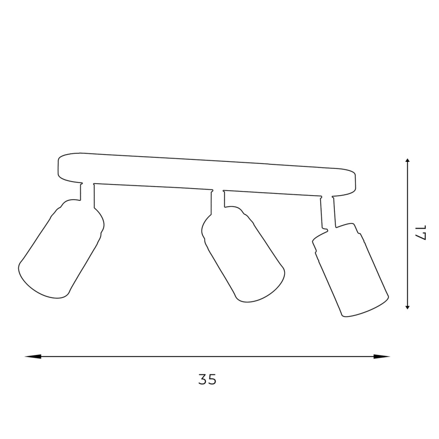 Точковий світильник RENO 3xGU10/8W/230V чорний/золотий