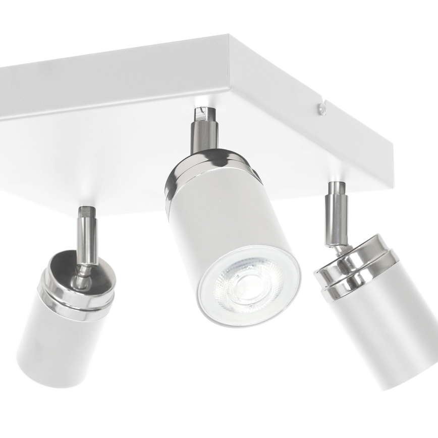 Точковий світильник RENO 4xGU10/8W/230V білий/глянцевий хром