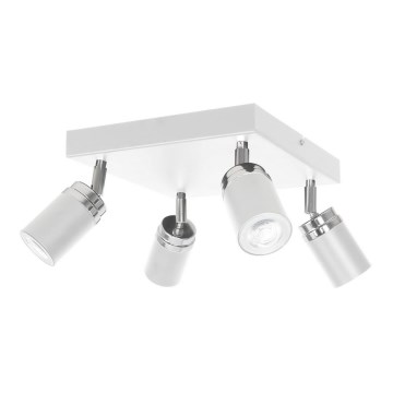 Точковий світильник RENO 4xGU10/8W/230V білий/глянцевий хром