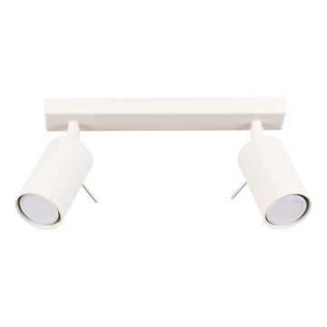 Точковий світильник RING 2xGU10/10W/230V кремовий