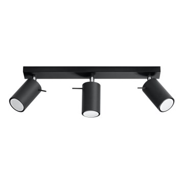 Точковий світильник RING 3 3xGU10/10W/230V чорний