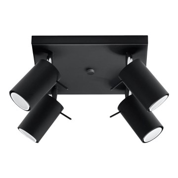 Точковий світильник RING 4 4xGU10/10W/230V чорний