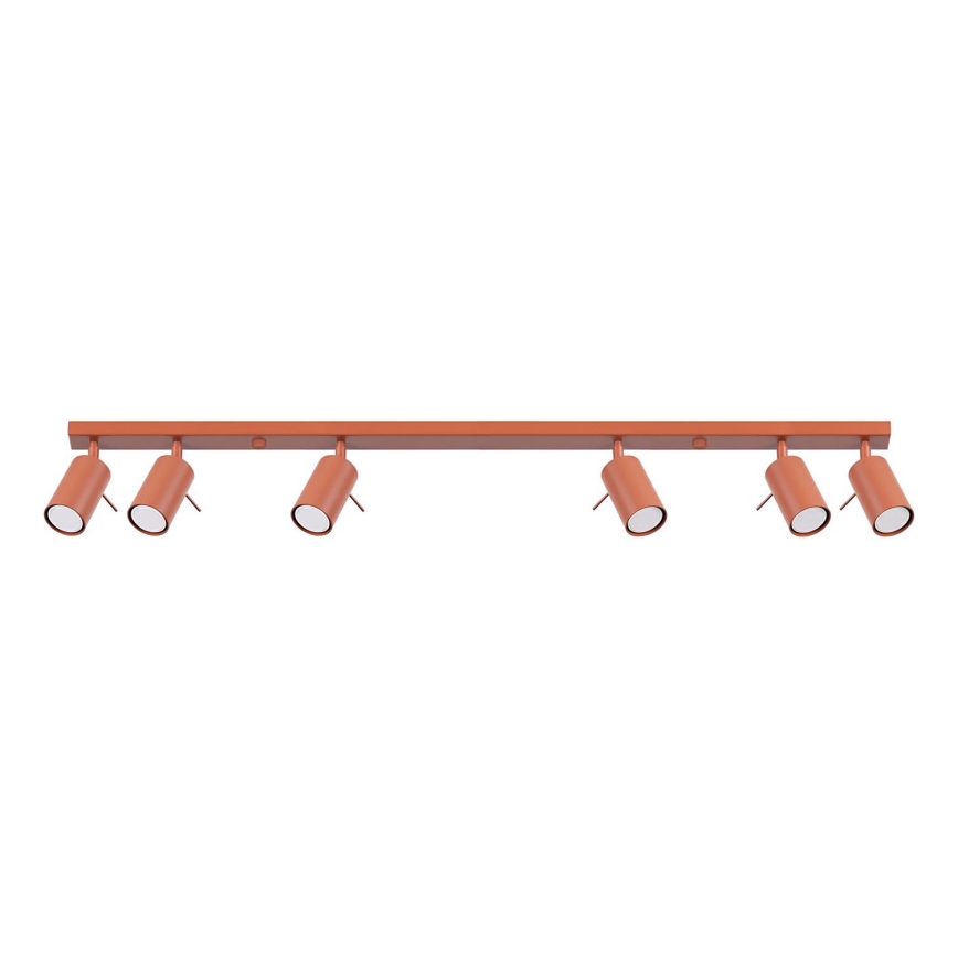 Точковий світильник RING 6xGU10/10W/230V червоний