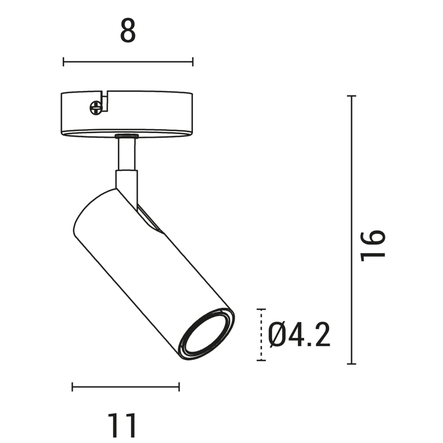 Точковий світильник ROSETTE 1xGU10/7W/230V чорний