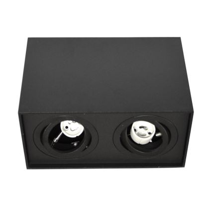 Точковий світильник SIROCO 2xGU10/30W/230V чорна