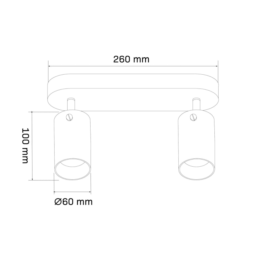 Точковий світильник SMOKY 2xGU10/10W/230V чорний