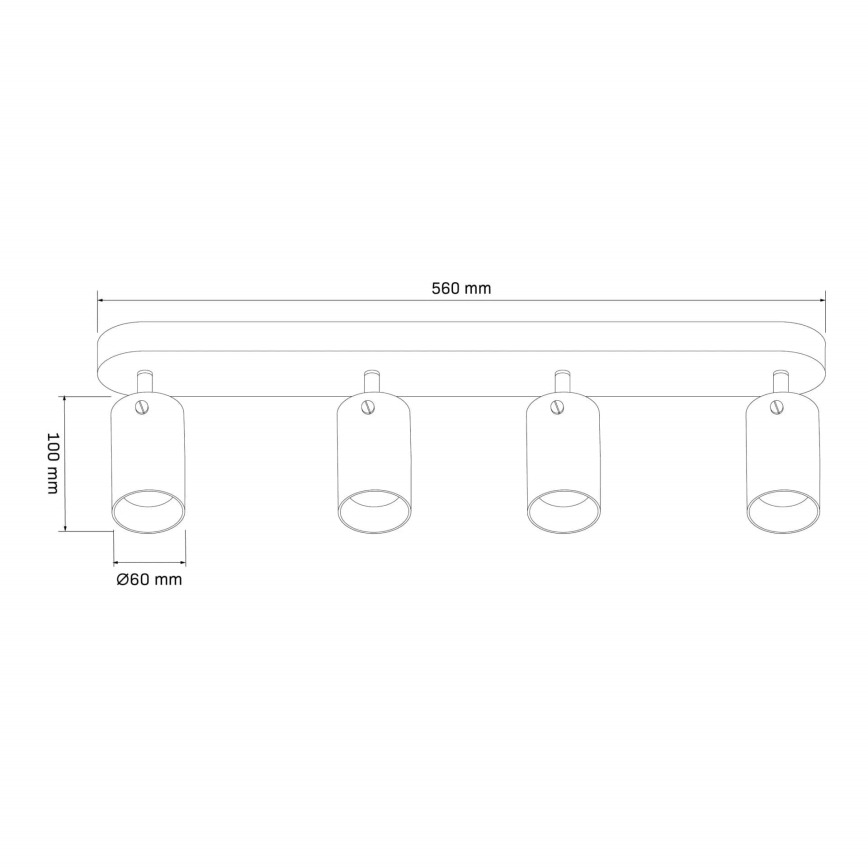 Точковий світильник SMOKY 4xGU10/10W/230V чорний