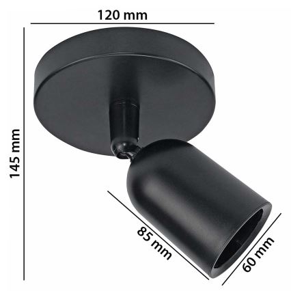 Точковий світильник SOLIS 1xGU10/6W/230V чорний