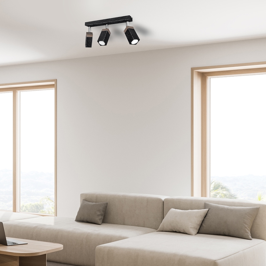 Точковий світильник SOLO 3xGU10/MR11/40W/230V чорний