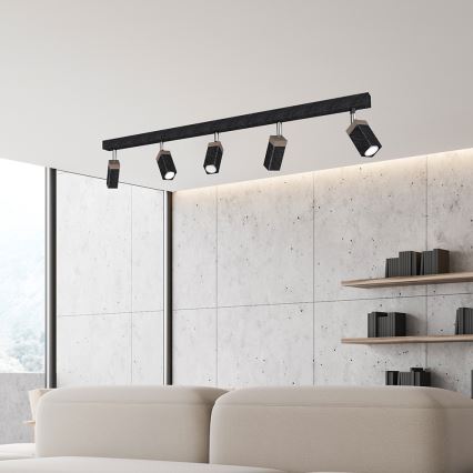 Точковий світильник SOLO 5xGU10/MR11/40W/230V чорна