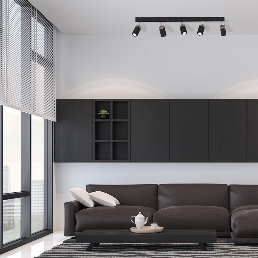 Точковий світильник SOLO 5xGU10/MR11/40W/230V чорна