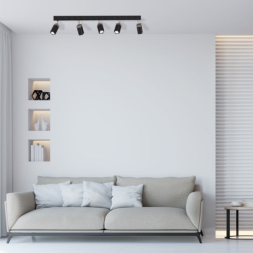 Точковий світильник SOLO 5xGU10/MR11/40W/230V чорна