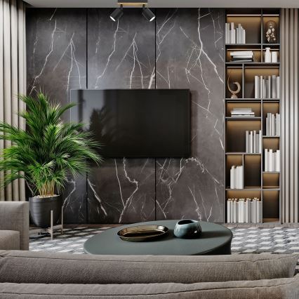 Точковий світильник TERRA 2xGU10/8W/230V чорний/дуб