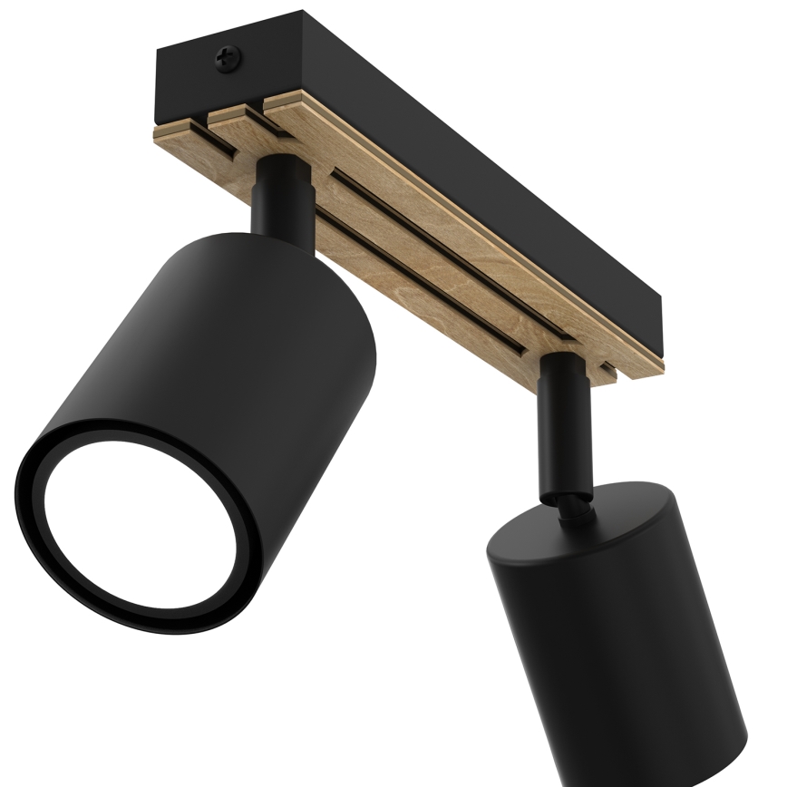 Точковий світильник TERRA 2xGU10/8W/230V чорний/дуб