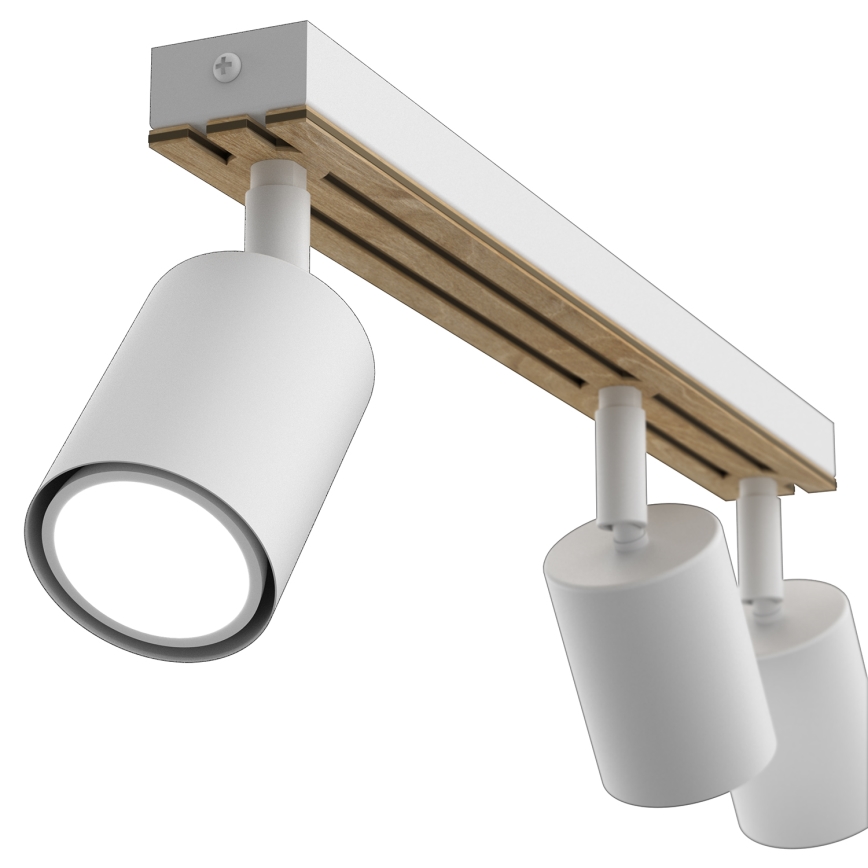 Точковий світильник TERRA 3xGU10/8W/230V білий/дуб