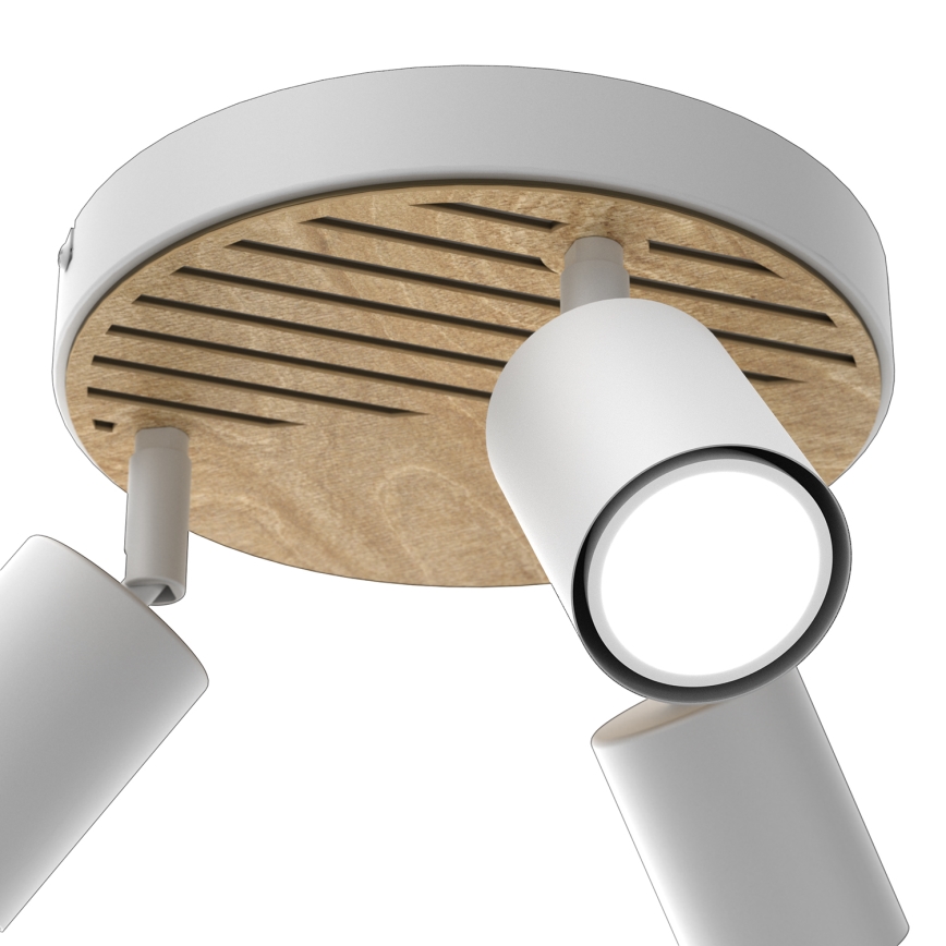 Точковий світильник TERRA 3xGU10/8W/230V білий/дуб