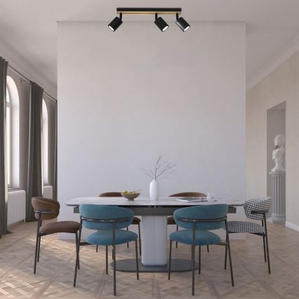 Точковий світильник TERRA 3xGU10/8W/230V чорний/дуб