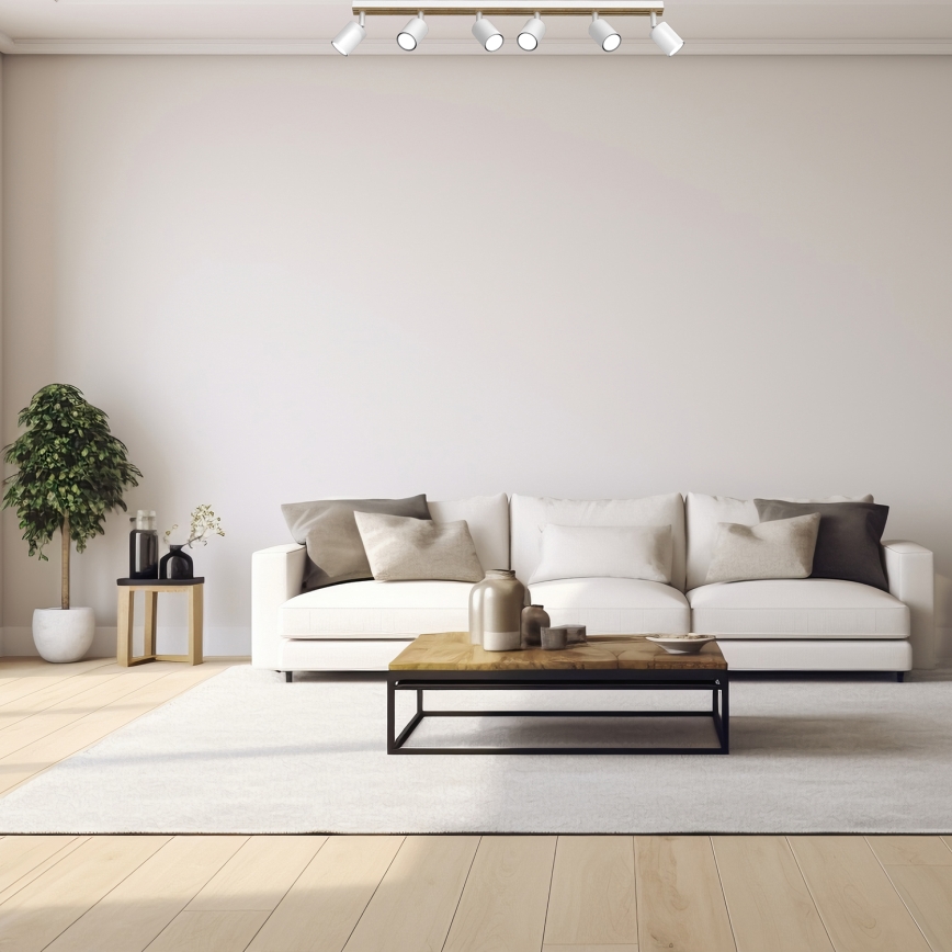 Точковий світильник TERRA 6xGU10/8W/230V білий/дуб