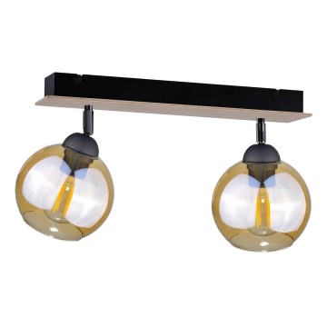 Точковий світильник THEA WOOD 2xE27/60W/230V