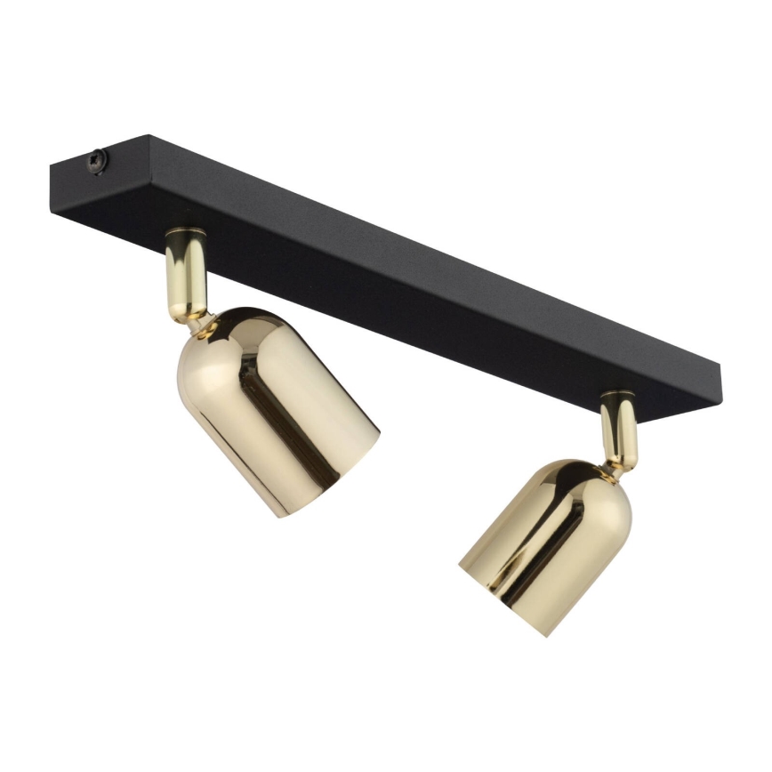 Точковий світильник TOP 2xGU10/10W/230V чорний/золотий