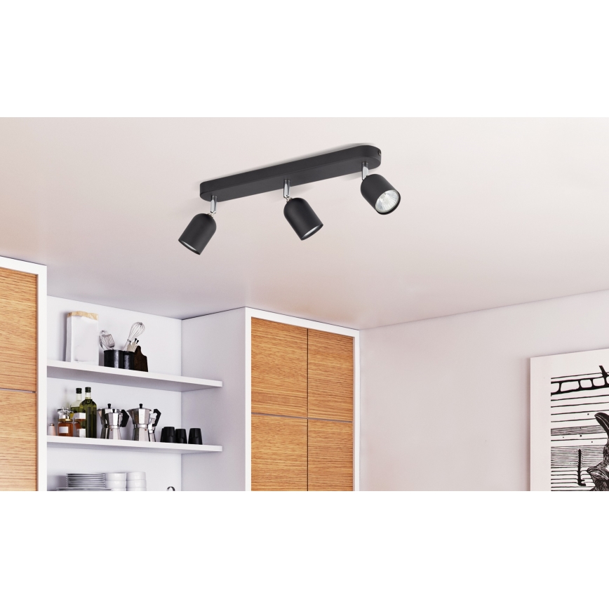 Точковий світильник TOP 3xGU10/10W/230V чорний