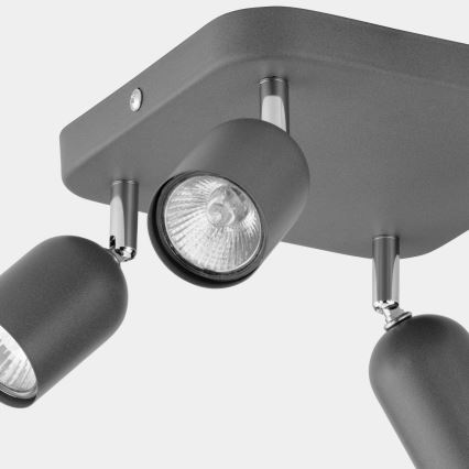 Точковий світильник TOP 4xGU10/10W/230V сірий