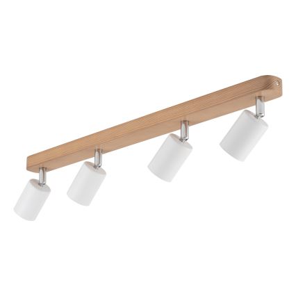 Точковий світильник TOP WOOD 4xGU10/10W/230V білий/дерево