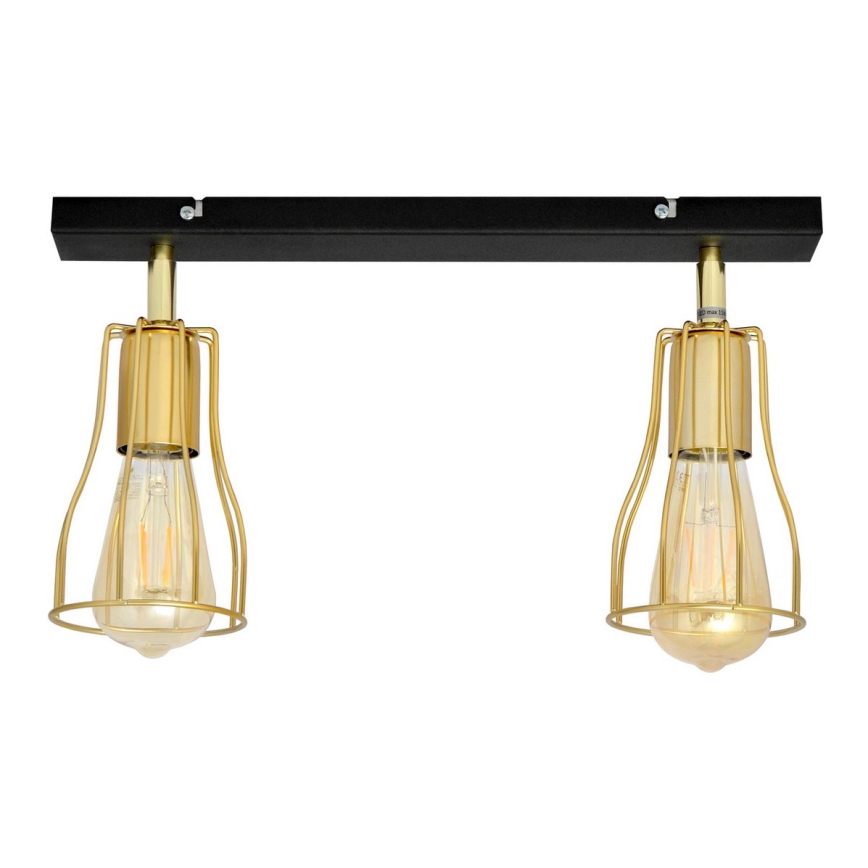 Точковий світильник TUBE 2xE27/15W/230V золотий/чорний