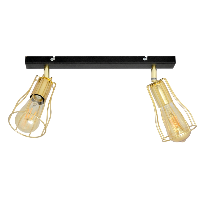 Точковий світильник TUBE 2xE27/15W/230V золотий/чорний